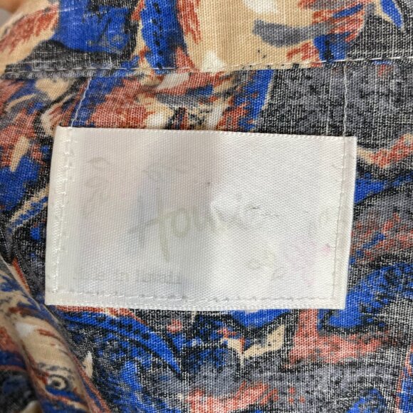 Vintage Hawaiian Shirt Giant Fish Men Scene Short Sleeve Unique Print Button-Up - Picture 8 of 12